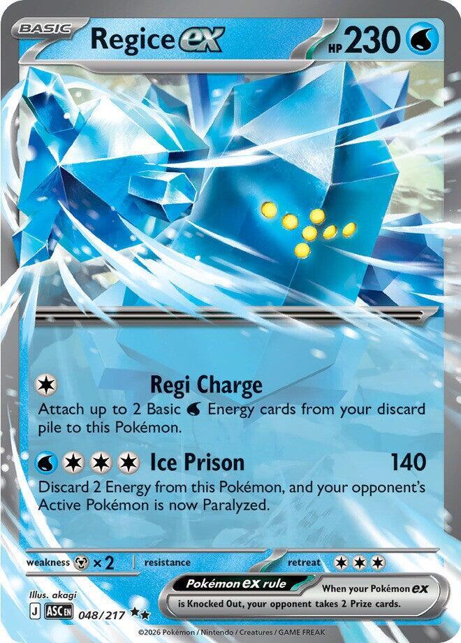 Regice ex 048/217 (ME: Ascended Heroes)  - Holofoil | Good Games North