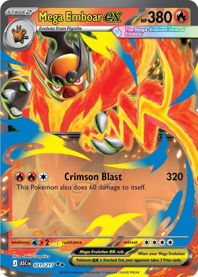 Mega Emboar ex 031/217 (ME: Ascended Heroes)  - Holofoil | Good Games North