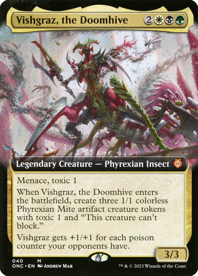 Vishgraz, the Doomhive 40/28 (Commander: Phyrexia: All Will Be One)  - Extended Art Foil | Good Games North