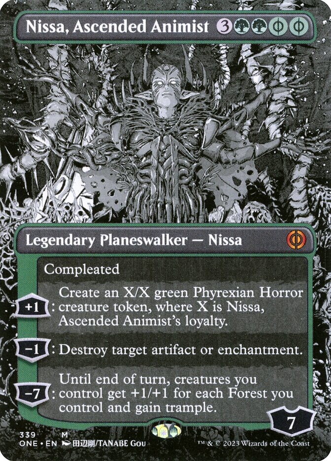 Nissa, Ascended Animist 339/271 (Phyrexia: All Will Be One)  - Borderless | Good Games North