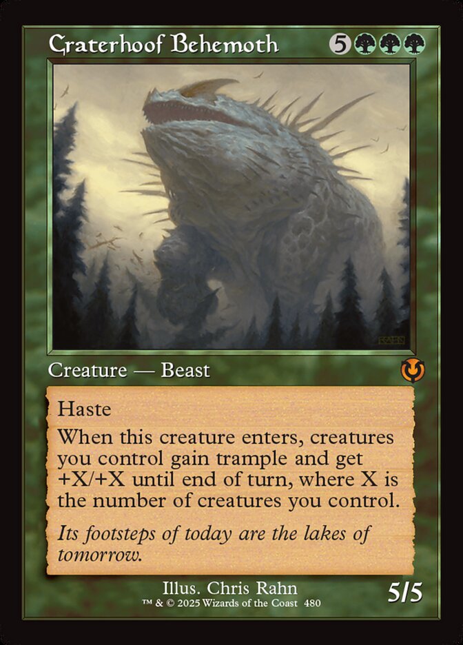Craterhoof Behemoth 480 (Innistrad Remastered)  - Retro Foil | Good Games North