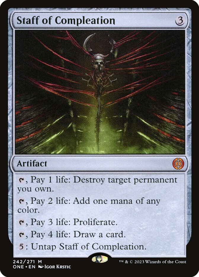 Staff of Compleation 242/271 (Phyrexia: All Will Be One)  - Foil | Good Games North
