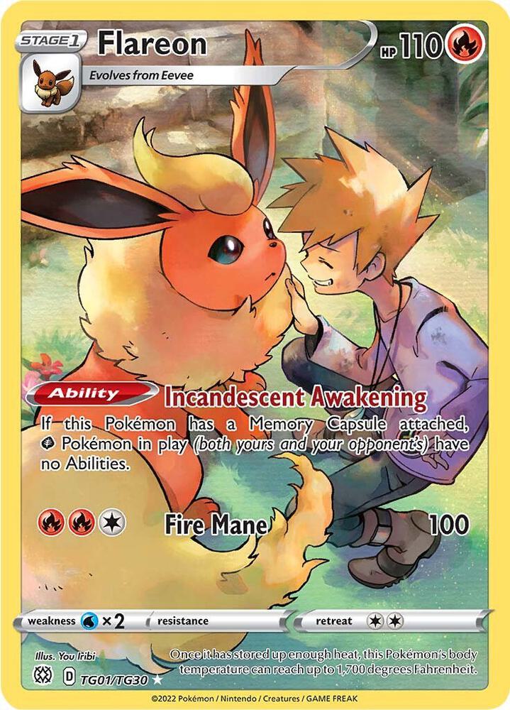 Flareon TG01/TG30 (SWSH09: Brilliant Stars Trainer Gallery)  - Holofoil | Good Games North