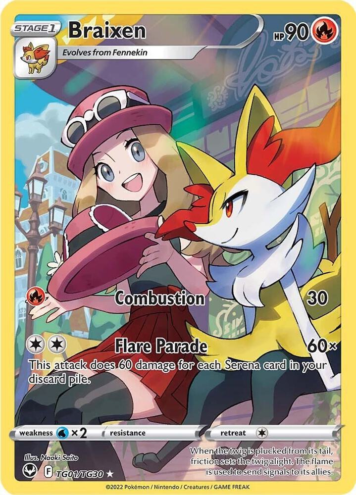 Braixen TG01/TG30 (SWSH12: Silver Tempest Trainer Gallery)  - Holofoil | Good Games North