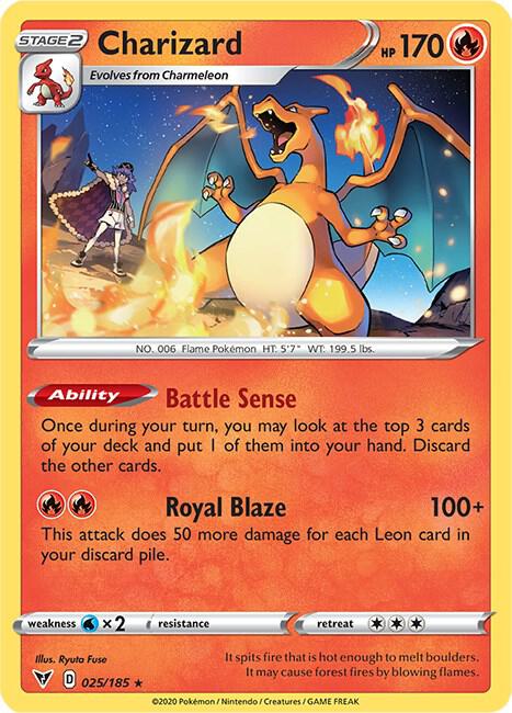 Charizard 025/185 (Deck Exclusives)  - Cracked Ice Holofoil | Good Games North