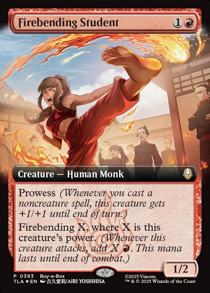 Firebending Student Extended Art 393/286 (Buy-A-Box Promos)  - Foil | Good Games North