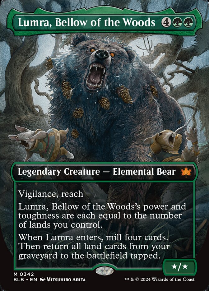 Lumra, Bellow of the Woods 342 (Bloomburrow)  - Borderless Foil | Good Games North