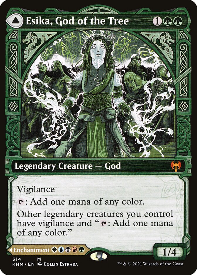Esika, God of the Tree // The Prismatic Bridge 314/285 (Kaldheim)  - Showcase | Good Games North