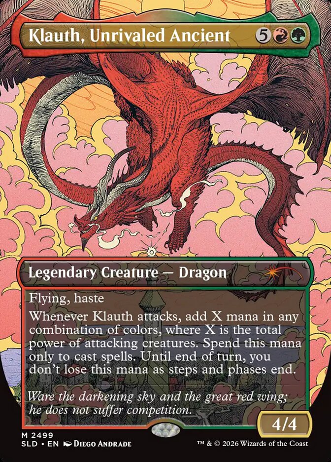 Klauth, Unrivaled Ancient 2499 (Secret Lair Drop Series)  - Borderless Foil | Good Games North
