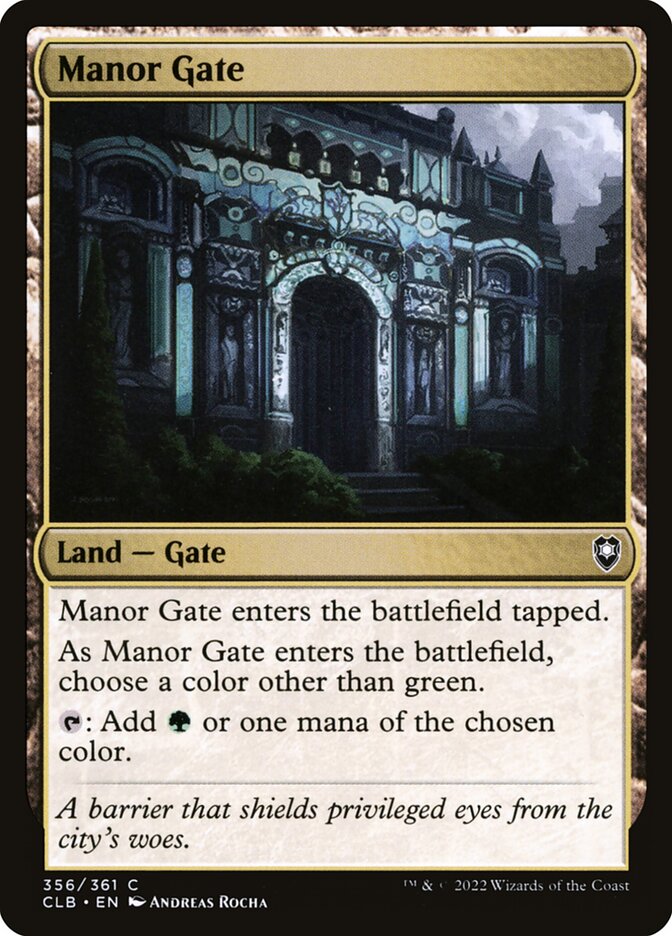 Manor Gate 356 (Commander Legends: Battle for Baldur's Gate)  - Foil | Good Games North