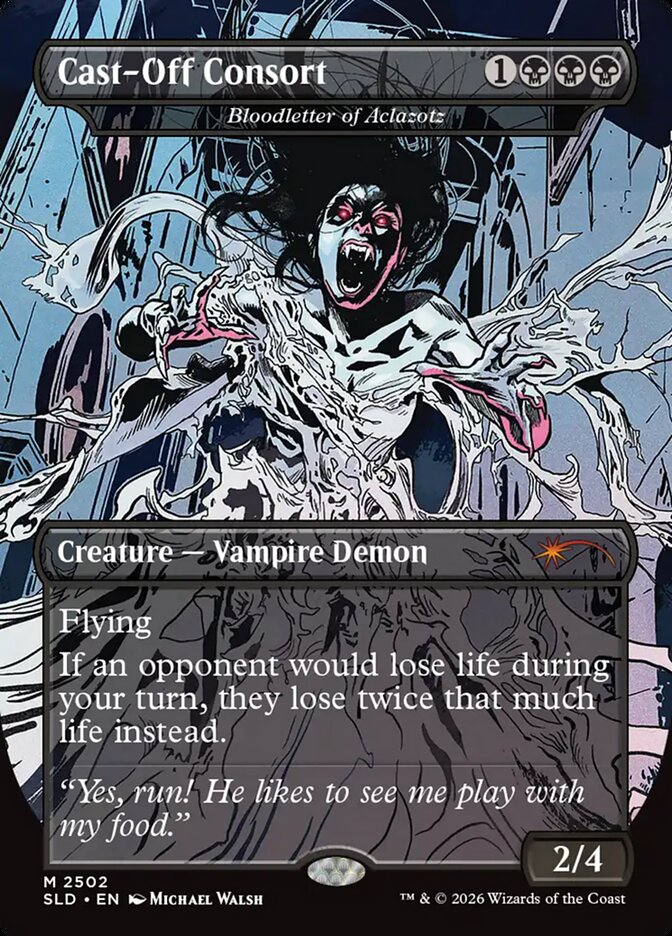 Cast-Off Consort // Bloodletter of Aclazotz 2502 (Secret Lair Drop Series)  - Borderless Foil | Good Games North