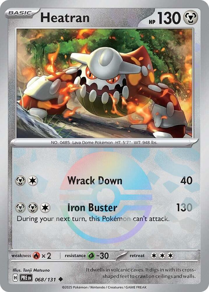 Heatran 068/131 (SV: Prismatic Evolutions)  - Poke Ball Holofoil | Good Games North