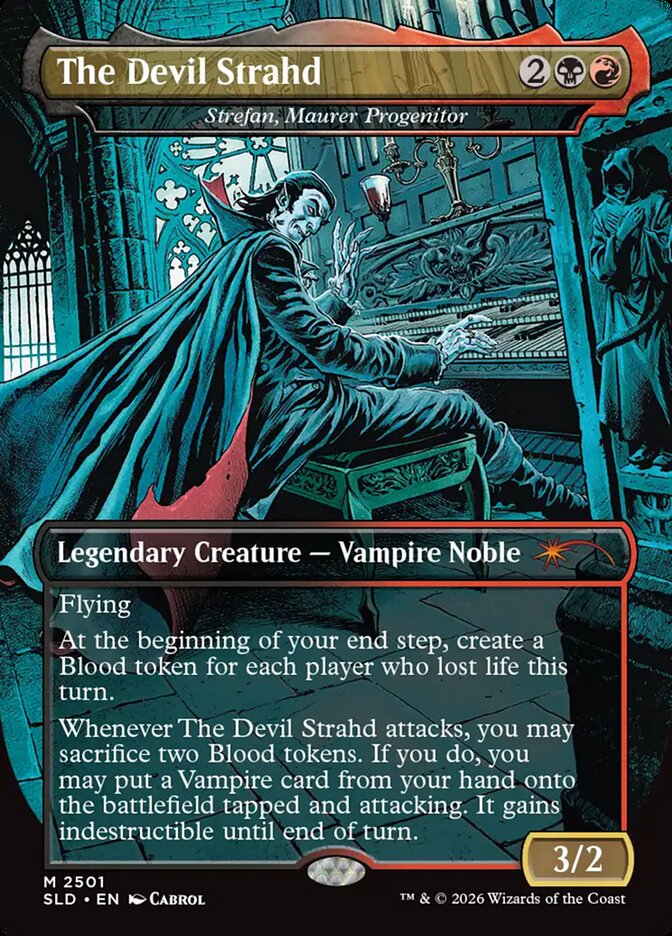 The Devil Strahd // Strefan, Maurer Progenitor 2501 (Secret Lair Drop Series)  - Borderless Foil | Good Games North