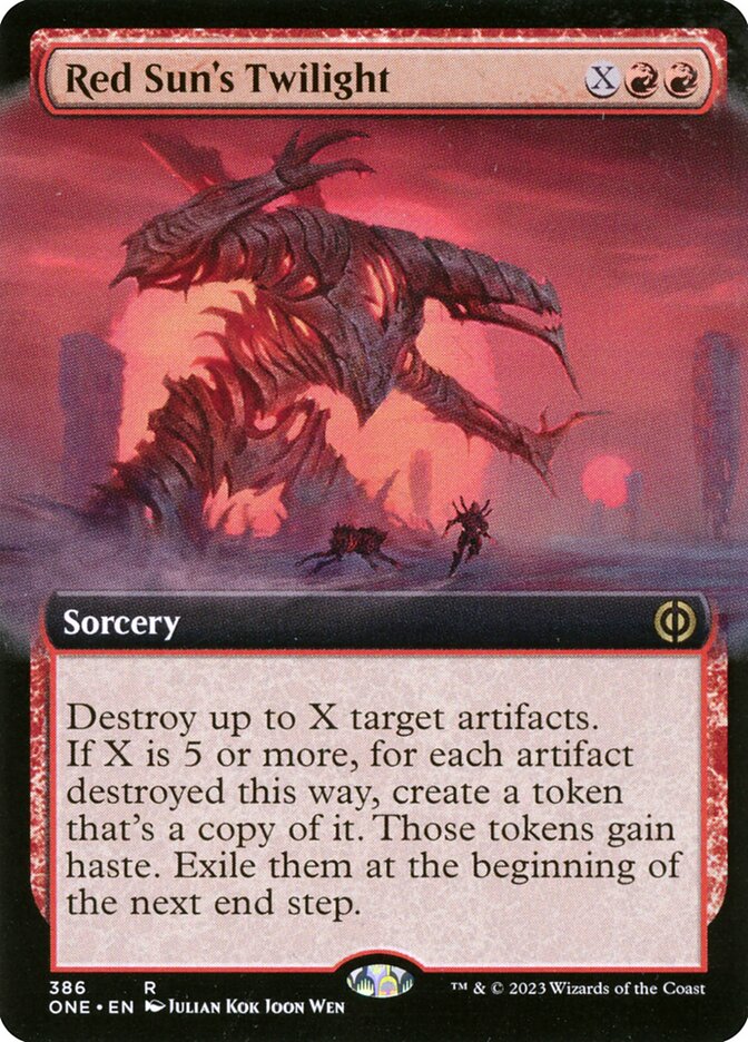 Red Sun's Twilight 386 (Phyrexia: All Will Be One)  - Extended Art | Good Games North