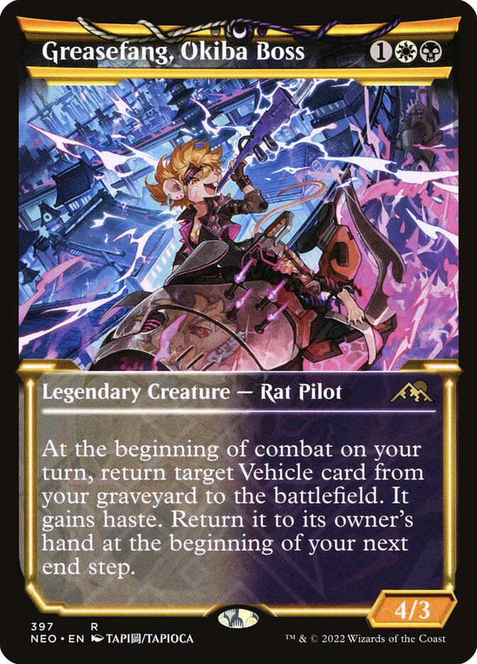 Greasefang, Okiba Boss 397 (Kamigawa: Neon Dynasty)  - Showcase Foil | Good Games North
