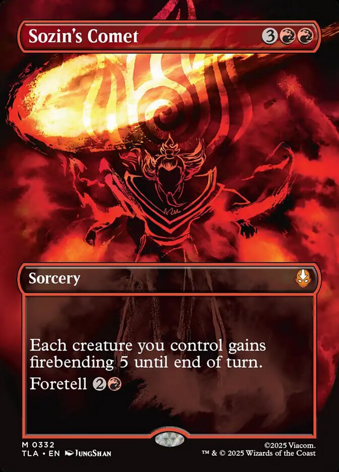 Sozin's Comet 332/286 (Avatar: The Last Airbender)  - Borderless Foil | Good Games North