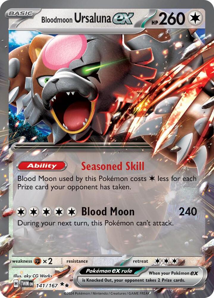 Bloodmoon Ursaluna ex 141/167 (SV06: Twilight Masquerade)  - Holofoil | Good Games North