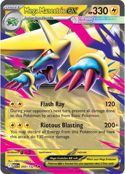 Mega Manectric ex 050 132 050/132 (ME01: Mega Evolution)  - Holofoil | Good Games North