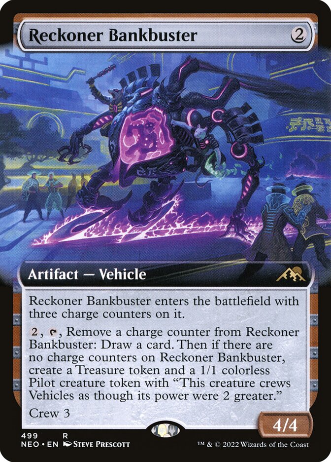 Reckoner Bankbuster 499/302 (Kamigawa: Neon Dynasty)  - Extended Art Foil | Good Games North