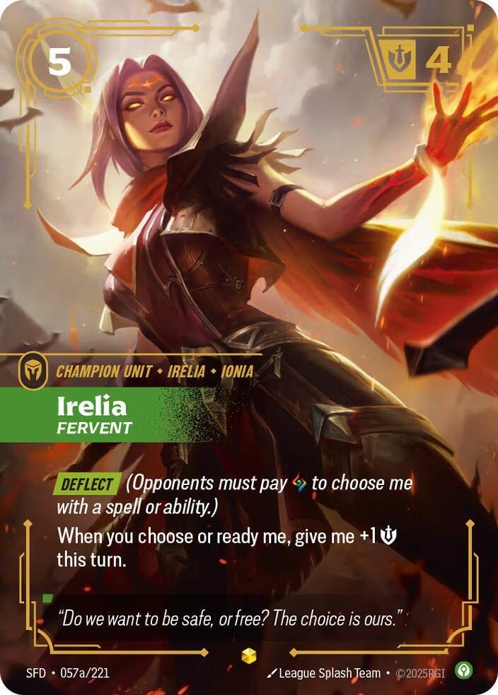 Irelia Fervent Alternate Art (Spiritforged)  - Foil | Good Games North