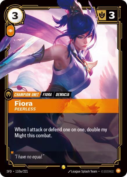 Fiora - Peerless 110a/221 (Spiritforged)  - Foil | Good Games North