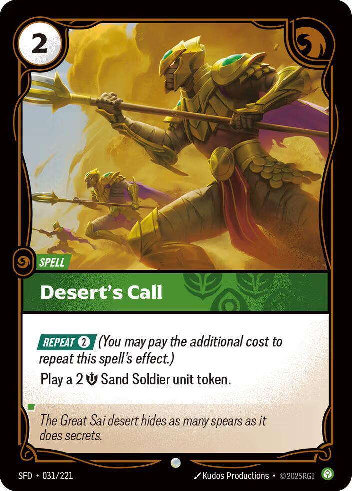 Desert's Call 31/221 (Spiritforged)  - Foil | Good Games North