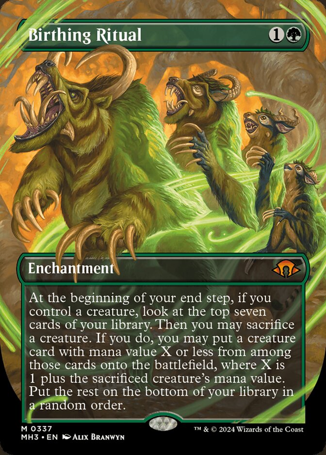 Birthing Ritual 337 (Modern Horizons 3)  - Borderless Foil | Good Games North