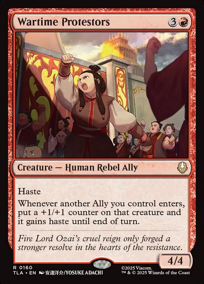 Wartime Protestors 160/286 (Avatar: The Last Airbender)  - Foil | Good Games North
