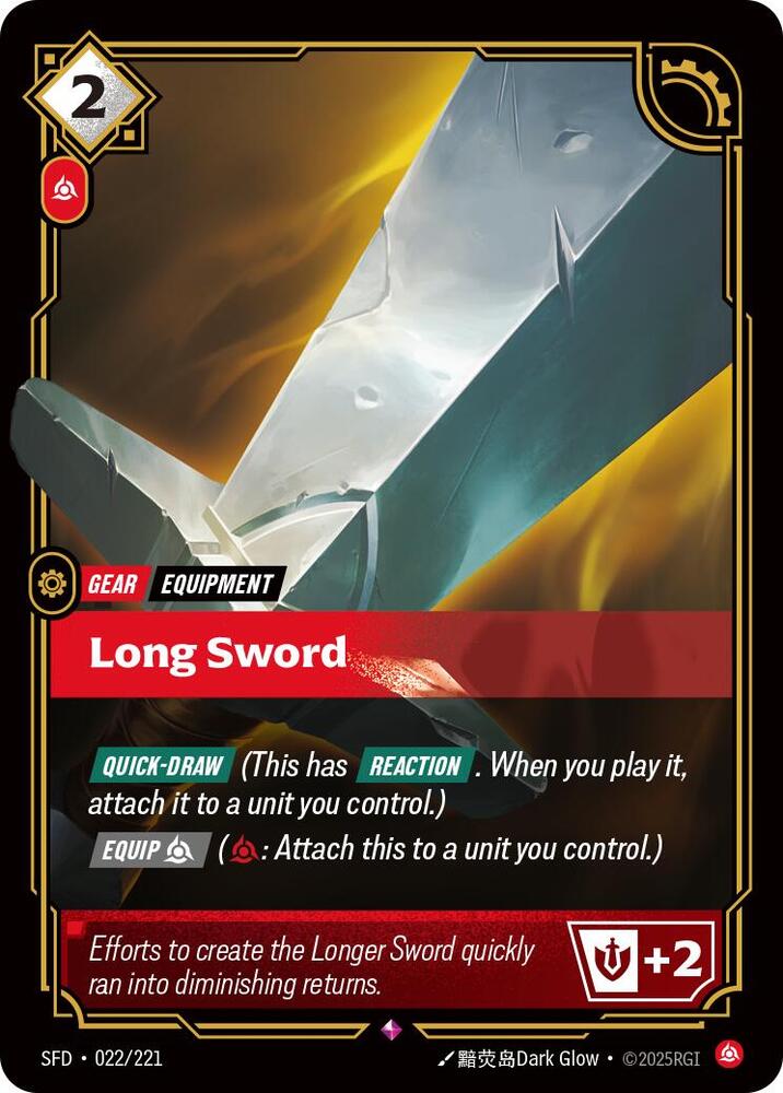 Long Sword 22/221 (Spiritforged)  - Foil | Good Games North