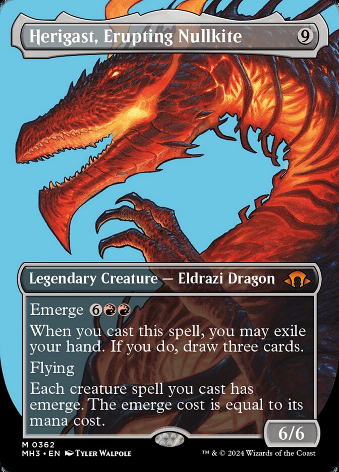 Herigast, Erupting Nullkite 362/319 (Modern Horizons 3)  - Borderless | Good Games North