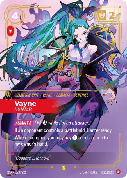 Vayne - Hunter 223/221 (Spiritforged)  - Foil | Good Games North