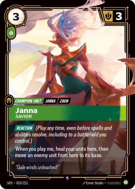Janna - Savior 053/221 (Spiritforged)  - Foil | Good Games North