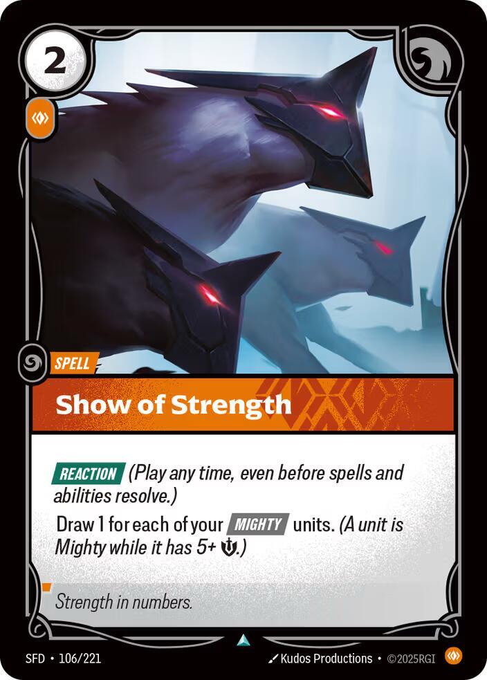 Show of Strength 106/221 (Spiritforged)  - Foil | Good Games North