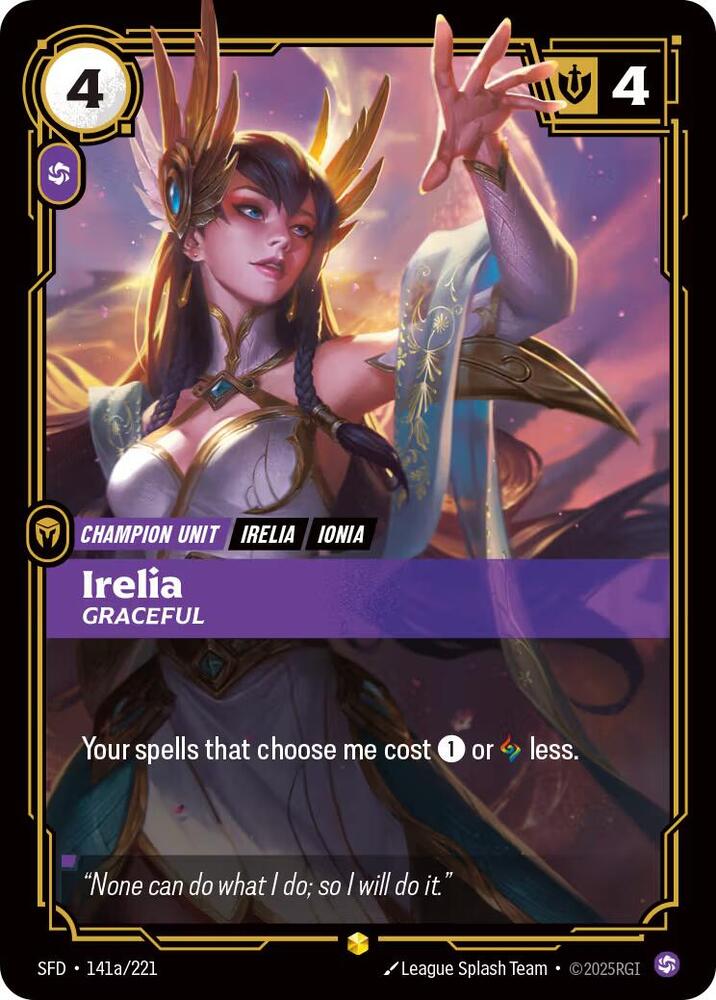 Irelia - Graceful 141a/221 (Spiritforged)  - Foil | Good Games North
