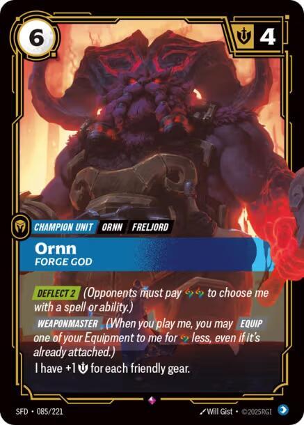 Ornn - Forge God 085/221 (Spiritforged)  - Foil | Good Games North