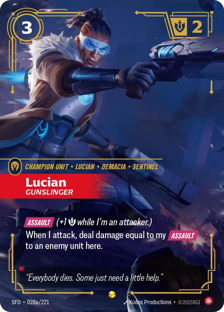 Lucian - Gunslinger 028a/221 (Spiritforged)  - Foil | Good Games North