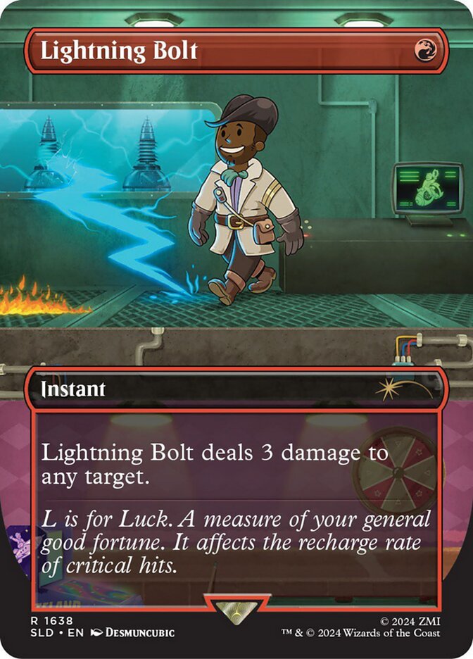 Lightning Bolt 1638/1 (Secret Lair Drop Series)  - Borderless | Good Games North