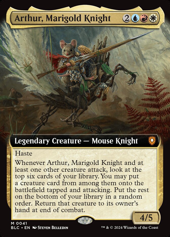 Arthur, Marigold Knight 41 (Commander: Bloomburrow)  - Extended Art | Good Games North