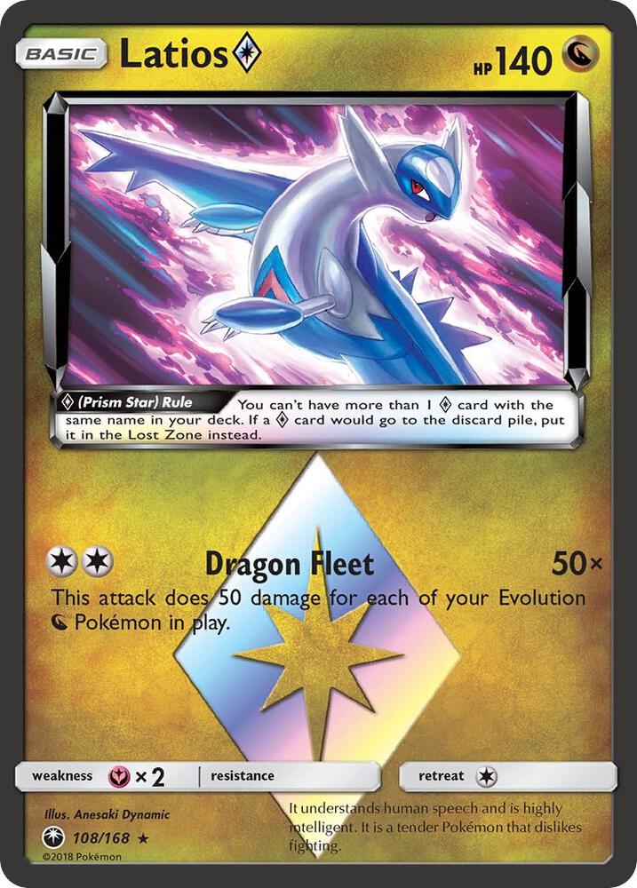 Latios Prism Star 108/168 (SM - Celestial Storm)  - Holofoil | Good Games North