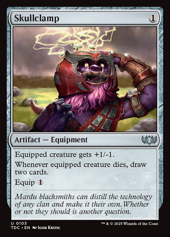 Skullclamp 103 (Commander: Tarkir: Dragonstorm)  | Good Games North