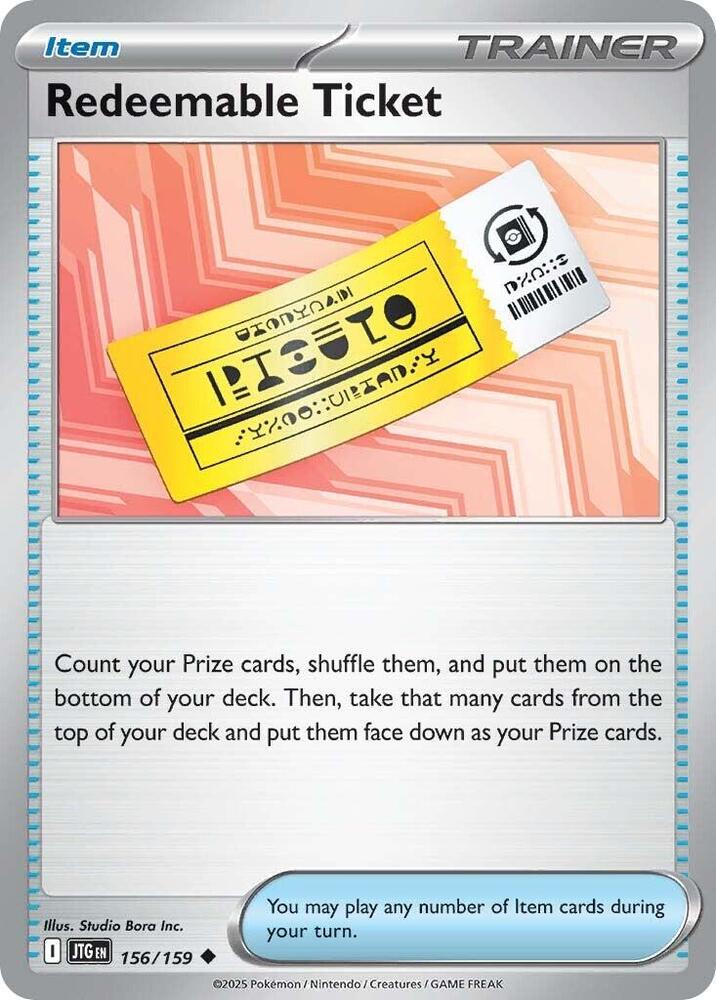 Redeemable Ticket 156/159 (SV09: Journey Together)  | Good Games North