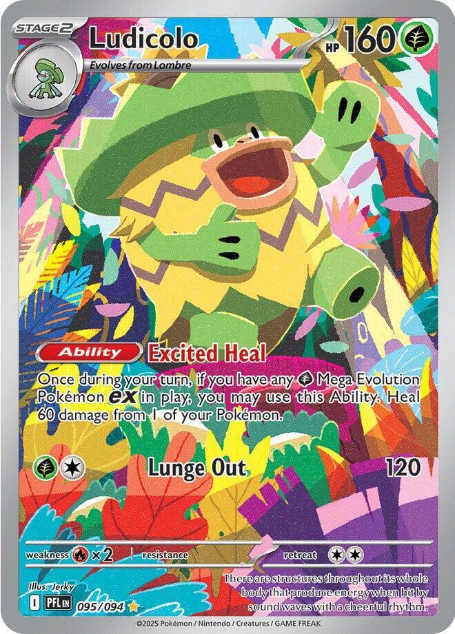 Ludicolo 095/094 (ME02: Phantasmal Flames)  - Holofoil | Good Games North