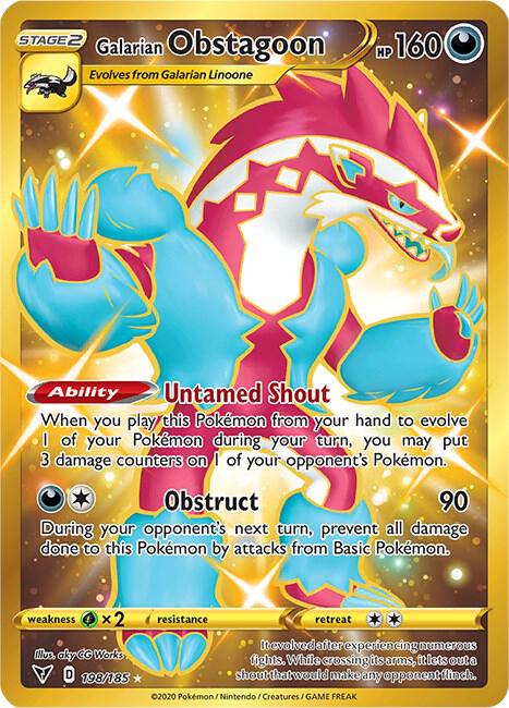 Galarian Obstagoon Secret 198/185 (SWSH04: Vivid Voltage)  - Holofoil | Good Games North