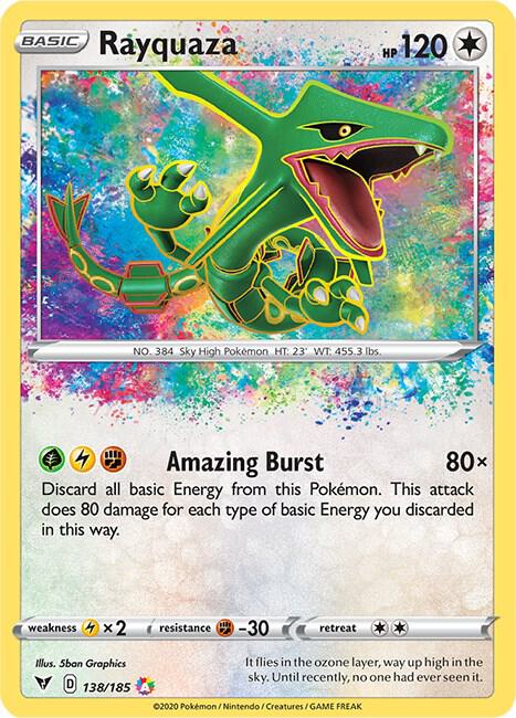 Rayquaza 138/185 (SWSH04: Vivid Voltage)  - Holofoil | Good Games North