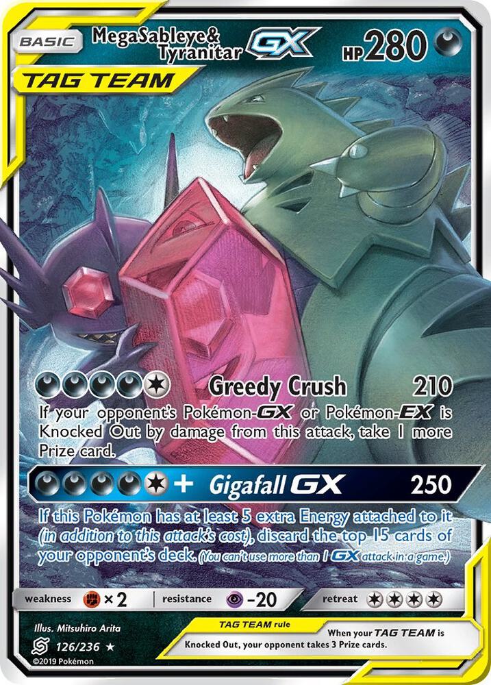 Mega Sableye and Tyranitar GX 126/236 (SM - Unified Minds)  - Holofoil | Good Games North