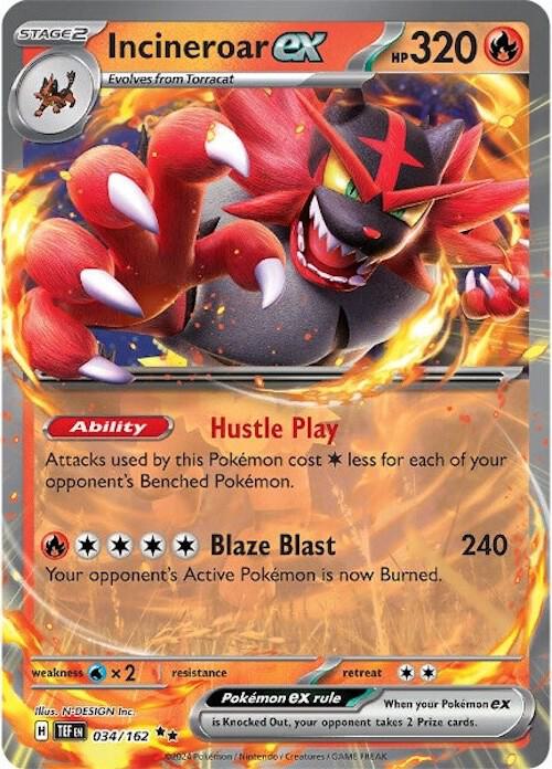 Incineroar ex 034/162 (SV05: Temporal Forces)  - Holofoil | Good Games North