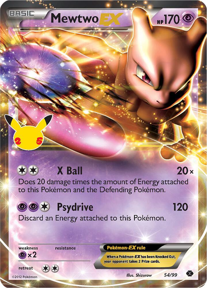 Mewtwo EX 54/99 (Celebrations: Classic Collection)  - Holofoil | Good Games North