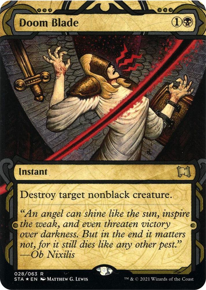 Doom Blade Foil Etched 28 (Strixhaven: Mystical Archives)  - Foil | Good Games North