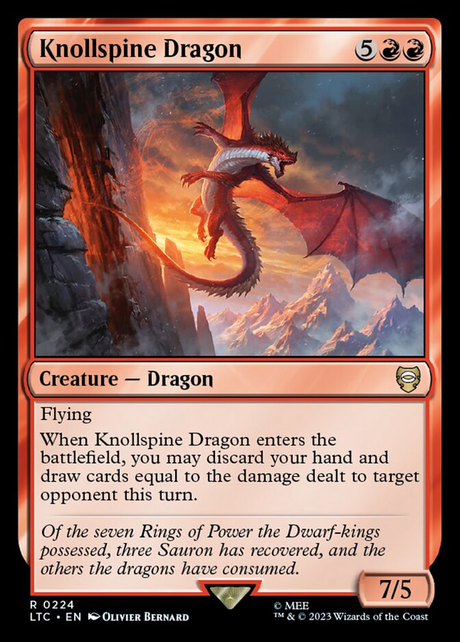 Knollspine Dragon 224 (Commander: The Lord of the Rings: Tales of Middle-earth)  | Good Games North