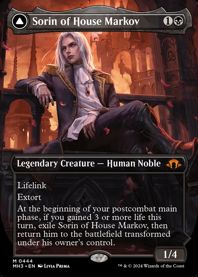 Sorin of House Markov // Sorin, Ravenous Neonate 444/319 (Modern Horizons 3)  - Borderless Foil | Good Games North